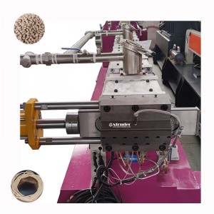 Twin screw plastic extruder Biodegradable PBAT PBS PLA with starch powder or added calcium carbonate powder