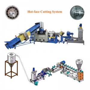 Recycling granulation plastic extruder with compression bin
