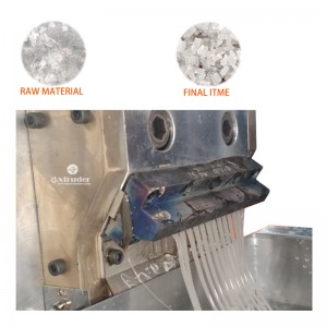 Recycling plastic regranulation extruder machine PE PP PET ABS recover granulation system recycling and reusing extruder