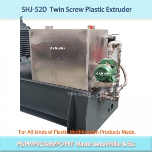 Twin screw plastic extruder machine SHJ52D TPR TPU Color masterbatch extruder machine line