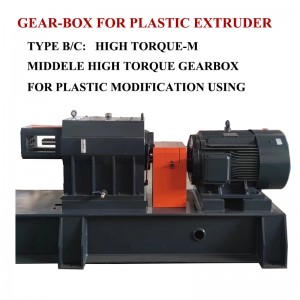 Gearbox for twin screw plastic extruder